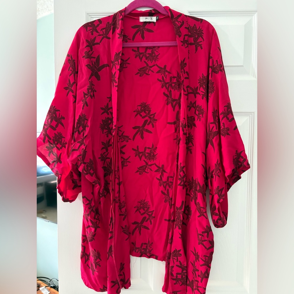 Sig Zane X Fighting Eel Collab Hawaiian Floral Kimono Duster Cardigan One Size